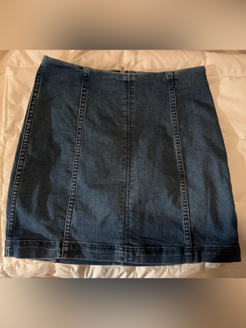 Free People Dark Blue Denim Mini Skirt